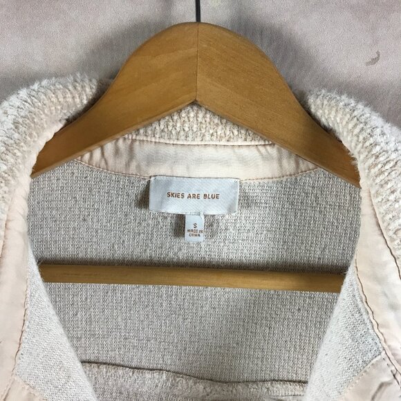 SKIES ARE BLUE Soft Knit Fall Time Boho Shacket Shirt Jacket SMALL - Picture 5 of 7